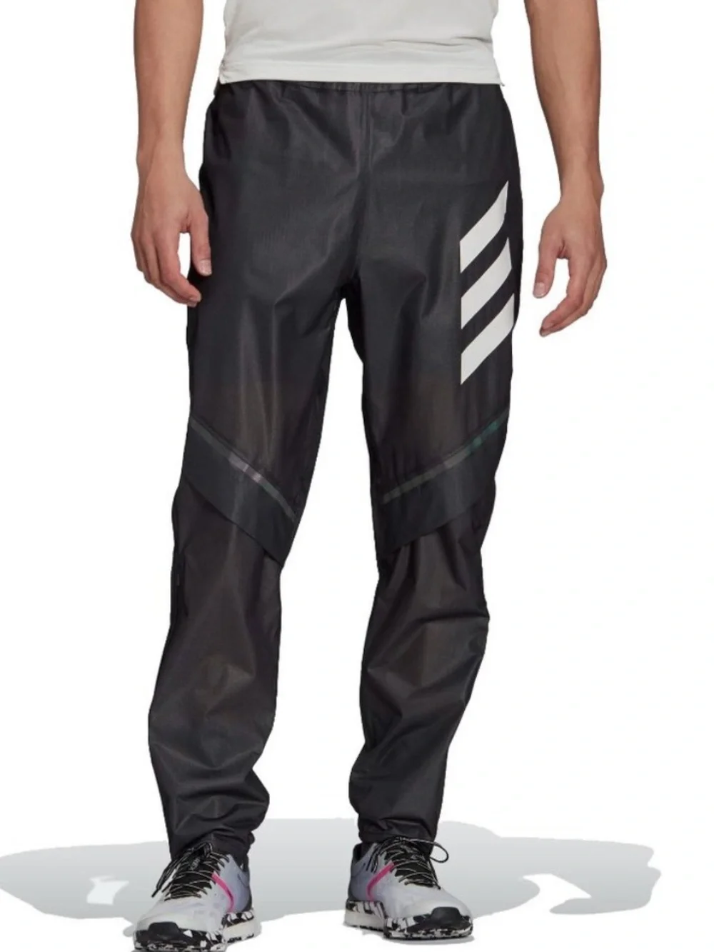 Adidas Men's Terrex Agravic Trail Running Rain Pants Waterproof Small Zip Ankle